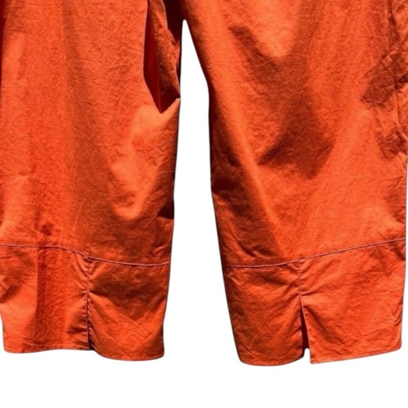 🌻Eileen Fisher Orange Cropped Split Hem Pants Size Small - Picture 5 of 6